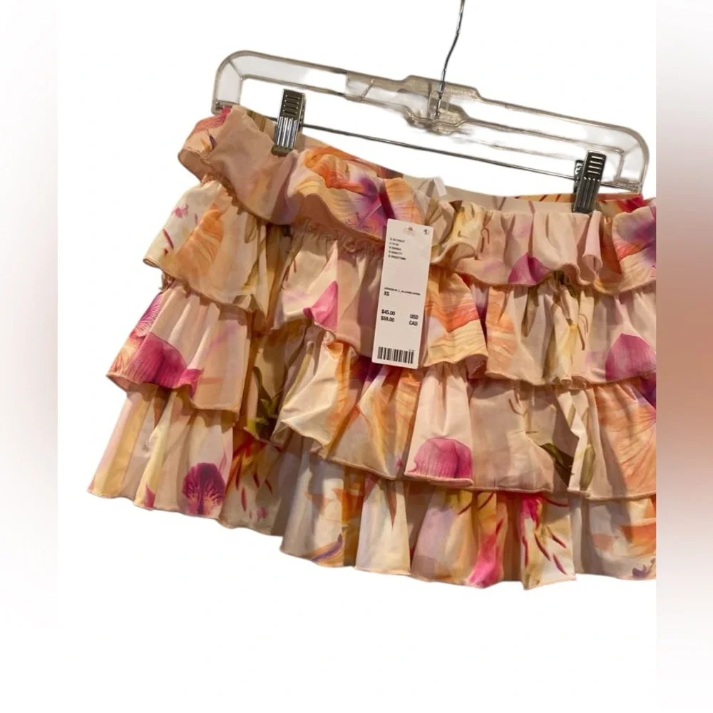 NWT urban outfitters skirt YELLOW/PINK Size:XS - Picture 1 of 5